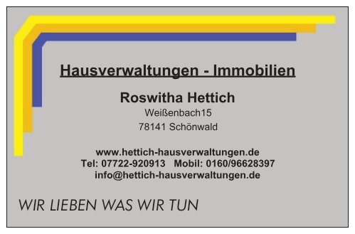 Hettich Hausverwaltungen